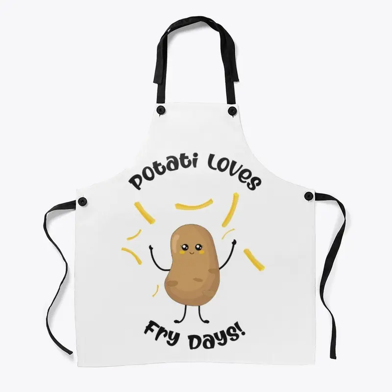 Potati loves Fridays apron 