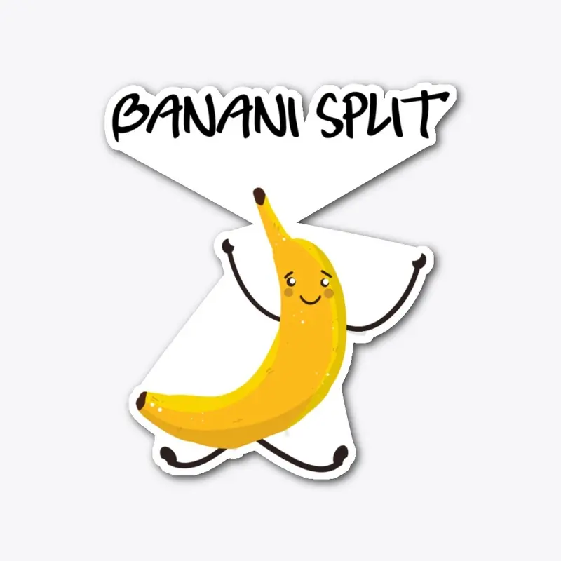 Banana split sticker